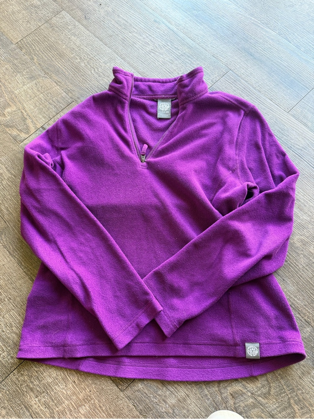 REI Purple Half-Zip Fleece Pullover